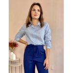 Camisa Tricoline Poá Listras