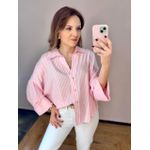 Camisa Listrada Oversized