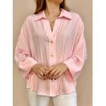 Camisa Listrada Oversized