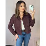Casaco Cecilia Suede - Marrom