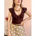 Blusa Babi - Marrom