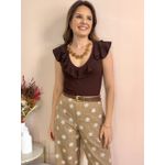 Blusa Babi - Marrom