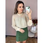 Blusa Chiffon Poá Manga Longa