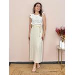 Saia Midi Linho Corda