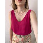 Regata Tulipa Decote V - Fucsia
