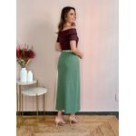 Saia Midi Ziper - Verde