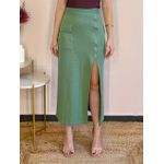 Saia Midi Ziper - Verde