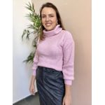 Tricô Priscila Gola Boba - Rosa