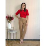 Blusa Cintia Tricô Básica - Vermelha