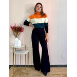 Calça Flare Alfaiataria Recortes