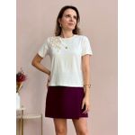 Tshirt Sarah Bordada - Offwhite