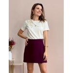 Tshirt Sarah Bordada - Offwhite