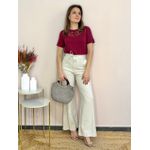Tshirt Monica Bordada - Vinho