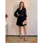 Vestido Crepe Bianca - Preto