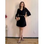 Vestido Crepe Bianca - Preto