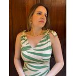 Vestido Longo Folhagem Viscose
