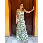 Vestido Longo Folhagem Viscose