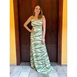 Vestido Longo Folhagem Viscose