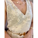 Vestido Longo Tela Bordada