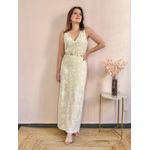 Vestido Longo Tela Bordada