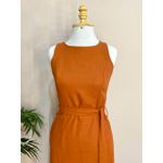 Vestido Linho Midi - Terracota