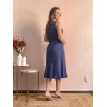 Vestido Linho Midi - Azul Jeans
