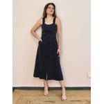 Vestido Linho Risca Giz