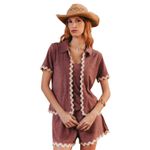 Camisa Serena Marrom Aquarella