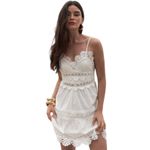 Vestido Aquarella Mini Chloe Off-White