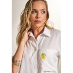 Camisa Em Viscolinho Aplique Limão - Displicent