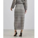 Saia Midi Em Tricot Com Ponto Diferenciado