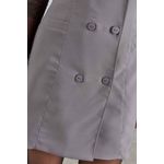 Vestido Curto Em Alfaiataria Gola Blazer Cinza