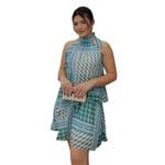 Vestido Em Camadas Estampado 