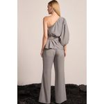 Blusa Um Ombro Só em Blend de Viscose 