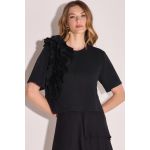 Blusa Com Babado Em Meia Malha