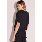 Blusa Com Babado Em Meia Malha