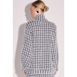 Blusão Pullover Em Tricô P&b Preto