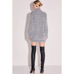 Blusão Pullover Em Tricô P&b Preto