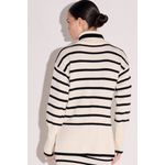 Blusão Gola Alta em Tricô P&B