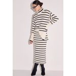Blusão Gola Alta em Tricô P&B