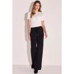 Calça Wide Leg Em Molevisco Preto