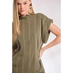 Blusa Em Malha Tricô Verde Escuro