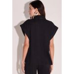 Blusa Em Malha Tricô Preto