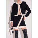 Minisaia de Cintura Alta em Tweed Brilho