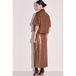 Saia Maxi Midi em Couro P.U Linzzi