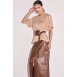 Saia Maxi Midi em Couro P.U Linzzi