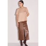 Saia Maxi Midi em Couro P.U Linzzi