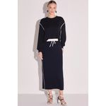 Saia Maxi Midi em Molevisco Preto