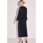 Saia Maxi Midi em Molevisco Preto