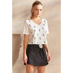 Shorts Saia em Blend de Viscose Preto